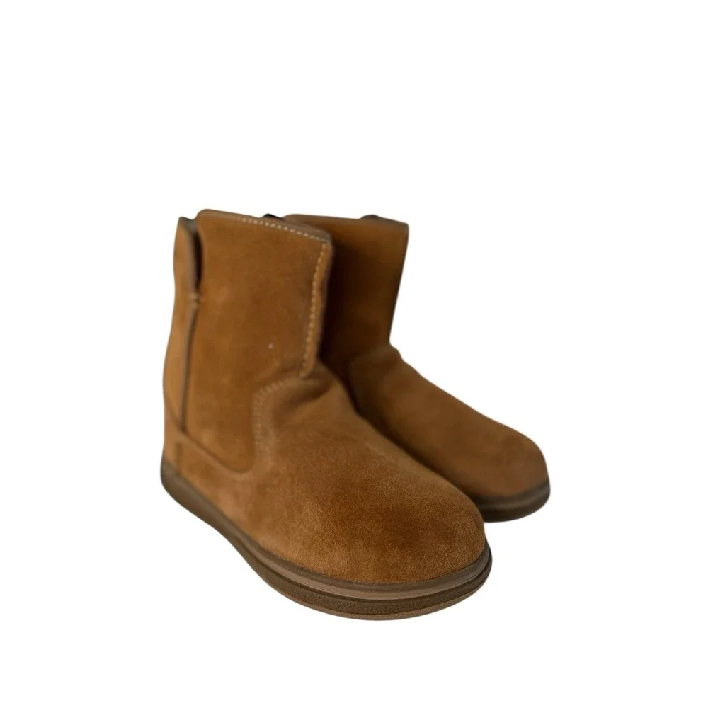 Columbia Youth Snow Boots Chestnut Suede‎ Size 1Y No Box